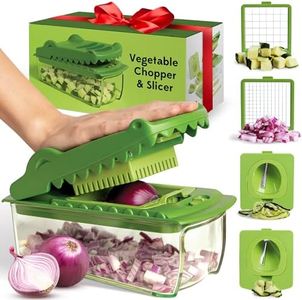 Croc Chop by Fullstar X OTOTO, Vegetable Chopper, Food Chopper, Cool Kitchen Gadgets, Crocodile Onion Chopper, Housewarming Kitchen Gifts, Multifunctional Vegetable Cutter, Cooking Gifts Gadgets