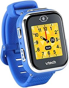 VTech KidiZoom Smartwatch DX3 with Dual Cameras, LED Light and Flash, Secure Watch Pairing, Photo & Video Effects, Games, Pedometer, Splashproof, Rechargeable Battery, Kids Age 4 and up, Blue