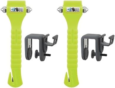 Lifehammer Brand Car Safety Hammer, The Original Emergency Auto Escape and Rescue Tool with Seatbelt Cutter, Made in The Netherlands, Glow Yellow (Pack of 2)