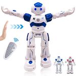 Pup Go Kids Smart RC AI Robot Toy, Singing Dancing Interactive Talking Gesture Sensing Remote Control, STEM Educational Autistic, Birthday Gifts for kids Boys (Blue)