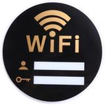 IMIKEYA WiFi Password Sign WiFi Coverage Sign Wireless Network Coverage Sign Self-Stick On The Wall Or Door (20x20cm)