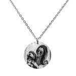 Personalized Necklace Custom Text name Photo Engraving Pendant Valentines day Birthday Sweet 16 Gift f/Lover Couple Mother Daughter