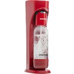 Drinkmate OmniFizz Sparkling Water and Soda Maker, Carbonates Any Drink, CO2 Cylinder Not Included- Royal Red