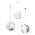 Umbra Dima Mirrors, Set of 3, Trio of Decorative Mirrors for Wall — Apartment Decor/Wall Art, Available in Black