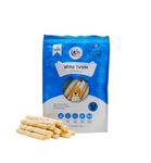 PAW FEASTS Delicious Dog Munchy Sticks for High Protein and Calcum Vitamins and Iron Zip Lock Pack forTreat Snacks for All Breed Dogs (White Twiste Bone)_(200 Gm) Rawhide