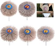 Swpeet 5Pcs 5 Sizes 80 180 240 320 600 Nylon Wheel Brush Abrasive Grinding Head with 6mm Threaded Shank Assortment Kit, Sanding Mop Abrasive Wheel for Polishing Removing Rust and Painting