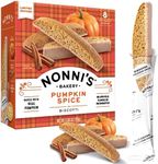 Nonni's Pumpkin Spice Biscotti - Pumpkin Cookies - Pumpkin Biscotti w/Blend of Spices & Dipped in Cinnamon Icing - Individually Wrapped Pumpkin Spice Cookies - Kosher Coffee Cookies - 6.88 oz