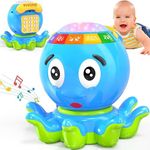 MOONTOY Crawling Octopus Baby Toys 0-6 6-12 12-18 Months Infants Musical Light Up Tummy Time Toys Ages 0-2 Toddler Dancing Walking Educational First Birthday Gift for 7 8 9 10 11 12 Month 1 2 Year Old