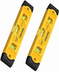 Firecore 2pcs Magnetic Torpedo Level, 9-Inch Shockproof Toolbox Level with 3 Bubble Spirit Level 45 90 180 Degree