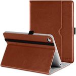 DTTO for iPad Mini 4 Case, Premium Leather Folio Stand Cover Case with Multi-Angle Viewing and Auto Wake-Sleep Function, Front Pocket for iPad Mini 4 - Brown