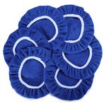 AUTDER Car Polishing Pads (5 to 6 Inch) Polisher Bonnet - Soft Mircofiber Max Waxer Pads - Polishing Bonnet for Most Car Polishers 6Pcs - Blue