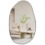 CASSILANDO Irregular Wall Mirror, Asymmetrical Mirror Wall Mounted, Unique Vanity Mirror,Shaped Dressing Mirror Decorative for Living Room, Bathroom, Bedroom, Entryway Wall Decor, 85cmX52cm