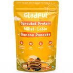 Gladful Banana Millet Pancake, No Maida, No Palm Oil, No Refined Sugar, Gluten Free, High Protein, Low Carbs, Low GI Millet Grain, Eggless 150 Grams - Pack of 1