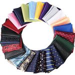 24 Pieces Mens Pocket Squares Mens Handkerchief Soft Colored Men Assorted Hankies for Wedding Party (Classic Style)