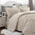 Bedsure Beige Comforter Set Queen -