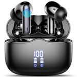 Wireless Earbuds, Bluetooth 5.4 Headphones in Ear buds, HiFi Stereo Wireless Earphones with 4 ENC Noise Cancelling Mics, 40H Wireless Headphones with IP7 Waterproof, LED Display USB C,Mini Ultra Light