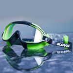 SLOVIC Swimming Goggles for Kids 10-14 Years [Green] | Swimming Pool Accessories for Kids | Anti-Fog & UV Protected Goggles for Boys & Girls | Swimming Glasses for Kids with Adjustable Straps