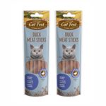 Barkbutler x Catfest Meat Sticks Duck, Cat Treats Combo Pack - 45g x 2 | 100% Natural | 0% Artificial Flavors, Colours or Preservatives | #1 Ingredient is Meat Human-Grade for All Cat & Kitten Breeds