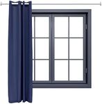 Sunnydaze 52-Inch x 96-Inch Light-Filtering Indoor/Outdoor Curtain - Water-Resistant - Blue