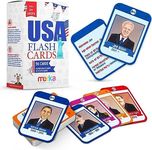 Merka 96 Pack US Presidents Flash Cards, US States and Capital Flash Cards for Kids Learning 50 States and 46 USA Presidents, Great Historic and Geography Facts