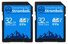 Everything But Stromboli 32GB SD Card (2 Pack) Speed Class 10 UHS-1 32G SDHC Memory Cards for Compatible Camera, Computer, Trail Cam, Video Camcorder