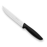 TRAMONTINA Plenus Stainless Steel Kitchen Knife/Chaku, 12cm/5.9" | Black | Straight/Plain Edge Knife | Polypropylene Handle | Dishwasher Safe | 5 Year Warranty* | Made in Brazil