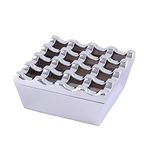 Honoro Vintage Metal Cigar Ashtrays,16 Grids Novelty Fashion Windproof Cigarettes Ashtray Tabletop Decor Ash Tray,Silver