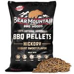 Bear Mountain Premium BBQ Woods 100 Percent All Natural Hardwood Hickory Pellets, Perfect for Pellet Smokers & Grills for Wood-Fired Flavor, (40 Pounds Bag)