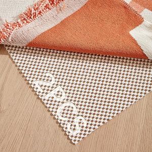 YU FENG Set of 2 Non Slip Rug Pads 5x7 Extra Thick Area Rug Pad with Strong Grip for Hardwood Floors Easy-Cut Carpet Pad Rug Gripper