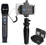 Wireless Smartphone Microphone System-Comica CVM-WS50(H) 6 Channels Professional Handheld Microphone for iPhone Samsung Galaxy Note BLU Moto LG Google Android Phones, Perfect for Interview Recording