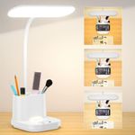 DEEPLITE Desk Lamp, Rechargeable Light Battery Operated LED Desk Study Lamps for Dorm Home Office, 800 LM 3 Lighting Modes, Cordless Dimmable Table Lamp with Pen/Phone Holder,Eye-Caring Reading Lamp