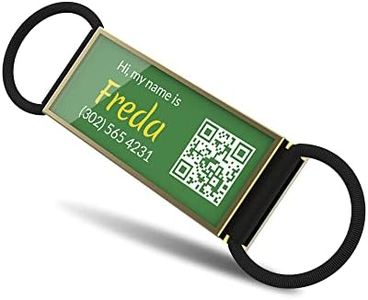 KEKID QR Code Slide On Dog Tag,Dog Tags Personalized for Pets,Custom Dog Name Tags,Dog ID Tags Personalized,Silent Noiseless Dog Tag -Free Online &Scan QR Receive Instant Location Alert Email