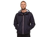 Tommy Hilfiger Men's Lightweight Active Water Resistant Hooded Rain Jacket, Navy, XXL