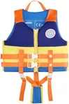 Gogokids Toddler Swim Vest, Kids Floaties for Boys Girls 20-30-40-50-60-70 pounds, Float Jacket with Adjustable Safety Strap, Pool Floation Swimwear for Children