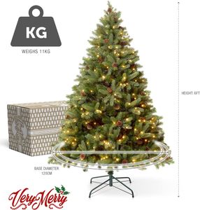 VeryMerry 6FT Pre-Lit Christmas Tree – Artificial Holiday Decor
