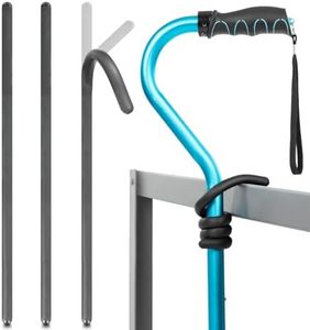 Vive Bendable Cane Holder 4 Pack - Flexible Walking Stick Stand for Table - Fixation Grabber Hook Attaches on Walker, Rollator, Mobility Scooter, Wheelchair-Accessory to Hang & Hold Items Within Reach