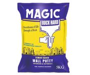 Magic Rock Premium Wall Putty Powder Smooth Finish Interior & Exterior Walls Painting | Holes | Clay Art | Crack repair Filler | Art & Craft (5 KG Bag)