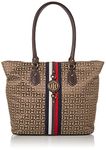 Tommy Hilfiger Women's Jaden Travel Tote Bag, Tommy Dark Chocolate, One Size