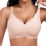 Cavotor Non Wired Jelly Bras for Wo