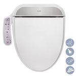 R FLORY FDB300 Electronic Smart Bidet Toilet Seat DIY Easy Install Heated Seat Warm Air Dry and Water Eco Power Energy Save Self Cleaning Auto Message Washing Bidet (Normal-EU)