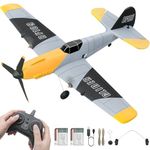 HAWK'S WORK 3 Channel RC Plane BF-109, Remote Control Airplane Ready to Fly, 2.4GHz 6-axis Gyro Stabilizer, Easy to Fly for Kids & Beginners