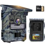 XTU Solar Trail Camera, 4K 48MP Game Camera with Night Vision Motion Activated 0.2s Trigger, Wildlife Camera with 850nm No Glow Infrared LEDs, Deer Camera with IP66 Waterproof for Backyard Farm