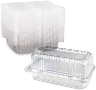 MT Products Clear Plastic Loaf Container 7.6" x 5.1" x 3.6" - Small Hoagie Container - Pack of 500