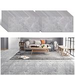 VEELIKE Grey Cement Flooring Sticker Tile Vinyl Peel and Stick for Kitchen Backsplash Bathroom Living Room Home Decoration Self-Adhesive Floor Tile Sticker Waterproof Decor 24 Pieces 60cm x 30cm