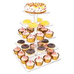 5 Tier Square Acrylic Cupcake Stand- Clear Cupcake Display Stand Tower Tree-Cupcake Carrier- Tiered Cake Stand- Dessert Stands