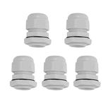 Hopper 5 x M20 20mm White Waterproof Compression Cable Stuffing Gland