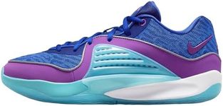 NIKE Men's Basketball Shoe, Deep Royal/Metallic Silver/Hyper Royal/Vivid Purple, 10