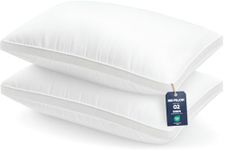 Utopia Bedding Pillows 2 Pack Queen Size, (White) Hotel Quality Pillows, Brushed Fabric, Bed Pillow for Back, Stomach or Side Sleepers - 18 x 26 inch / 45 x 66 cm