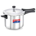 Prestige Popular 5L stainless steel pressure cooker(outer lid)|Ideal for 5-7 person|Gas & induction compatible|Controlled Gasket-Release System|5 years warranty