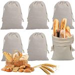 Linen Bread Bags, 6 Pcs/12 Pcs 12"x16"Drawstring Bread Bags, Reusable Bread Bags for Homemade Bread, Sourdough Loaf Bags, Artisan Bread Bags, Gift for Bakers (6)